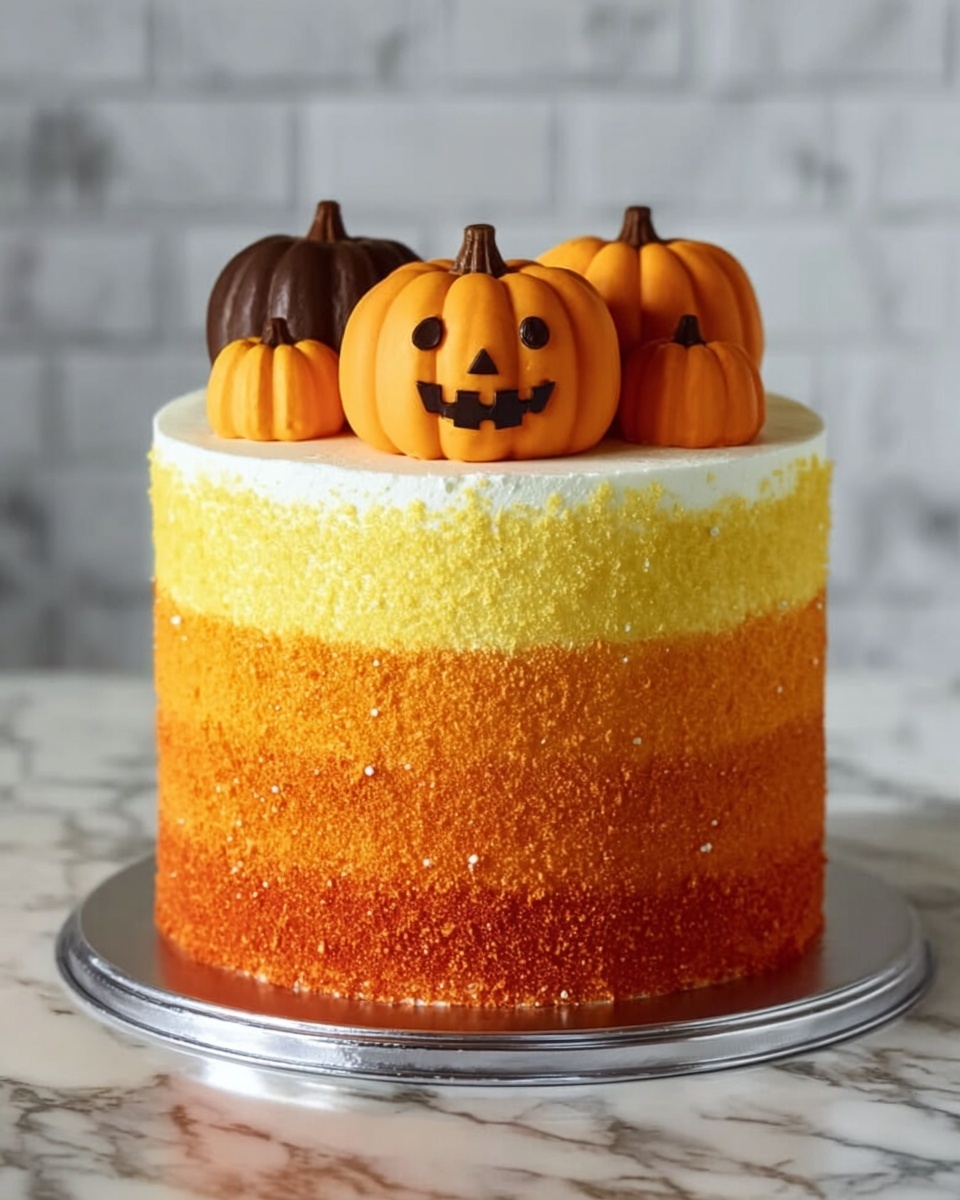 Stenciled Halloween Sprinkle Cake Recipe - Recipe Image