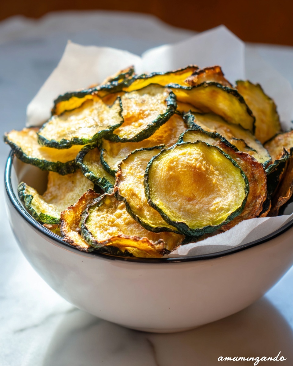 Salt and Vinegar Zucchini Chips Recipe - Recipe Image
