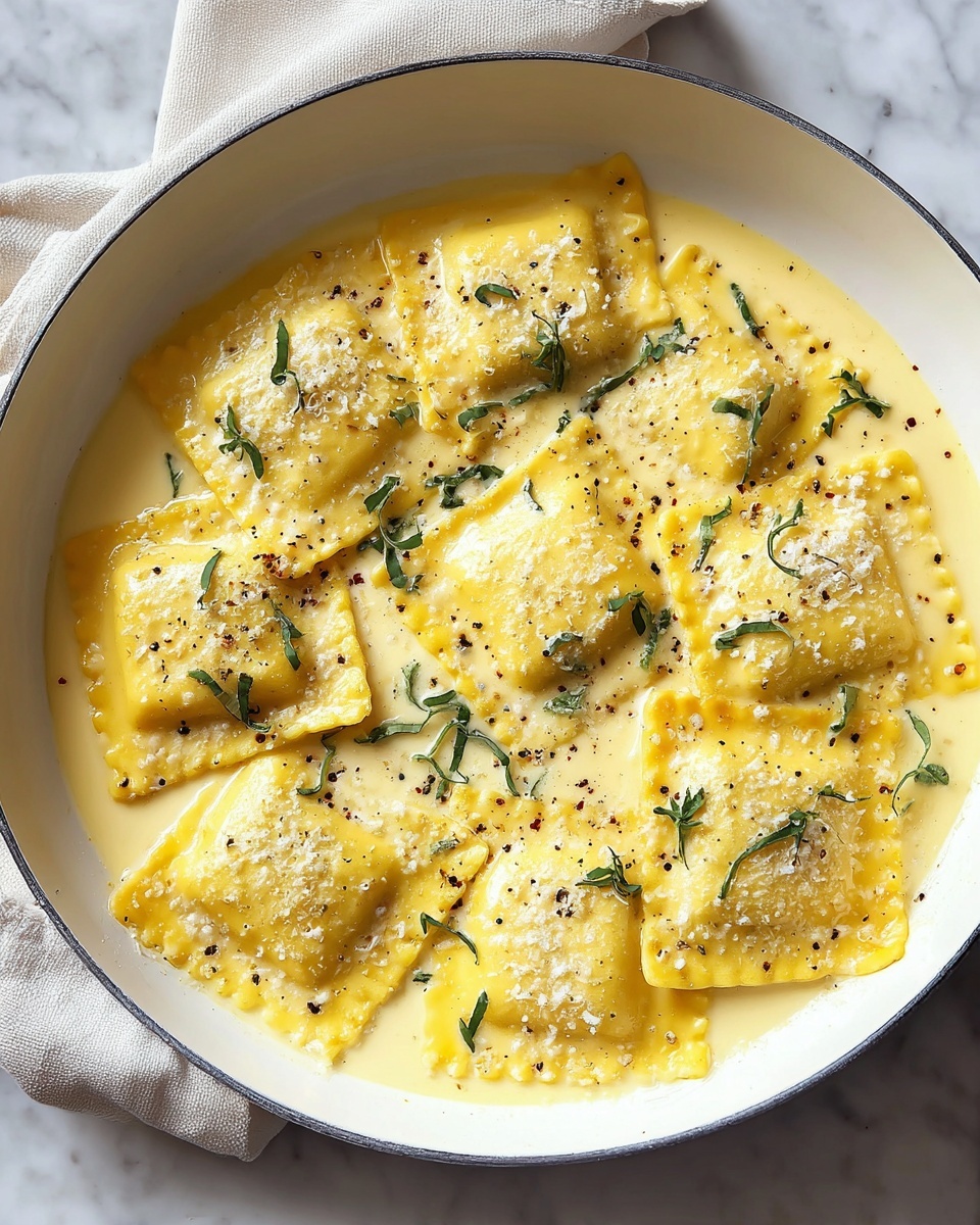 Creamy Lemon Herb Butter Ravioli Recipe - Recipe Image