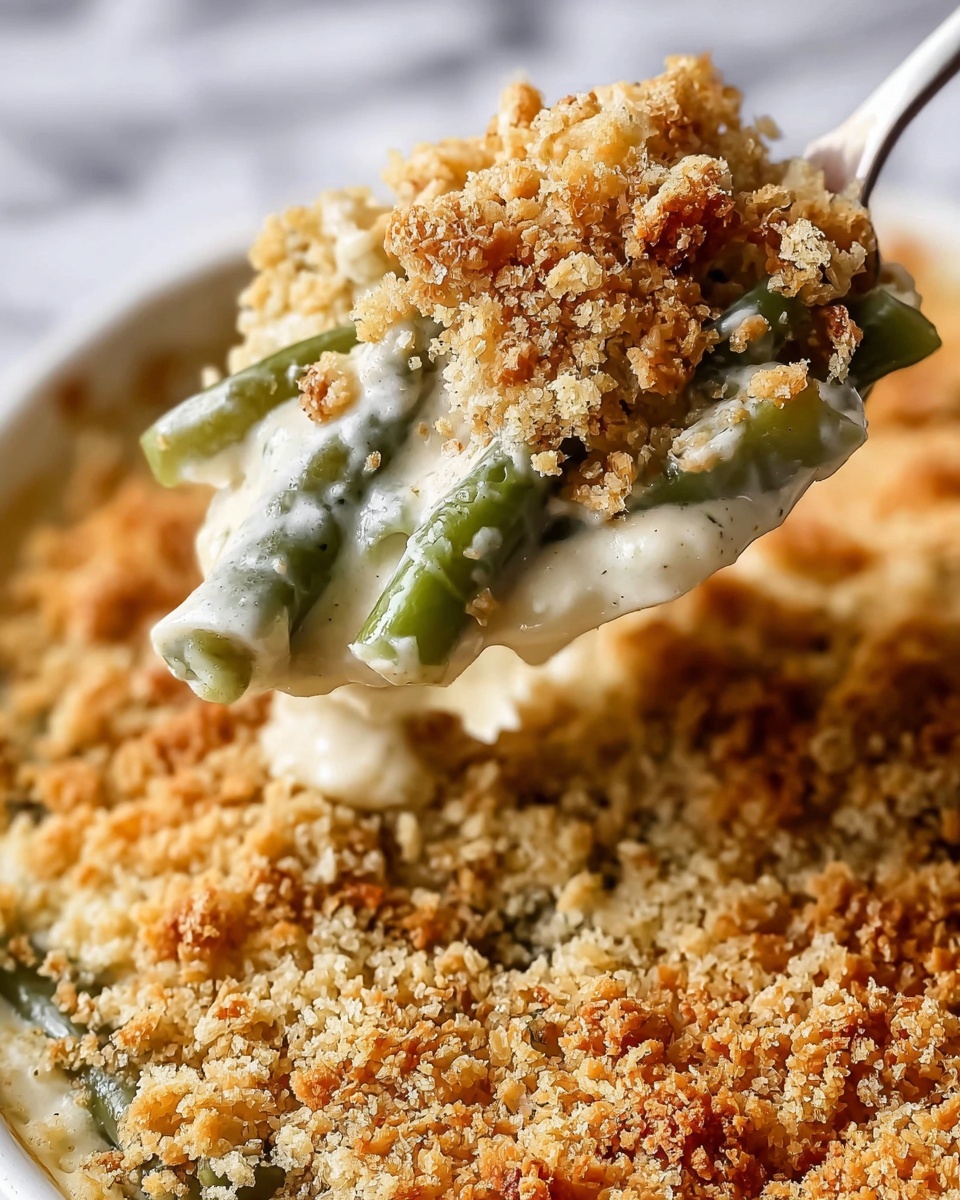 Creamy Green Bean Casserole with Mushrooms and Parmesan Recipe - Recipe Image