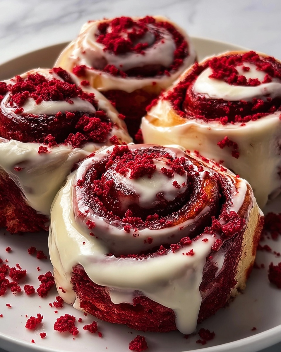 Red Velvet Cinnamon Rolls Recipe - Recipe Image