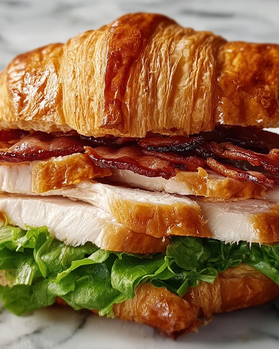 Chicken Caesar Croissant Sandwich Recipe - Recipe Image