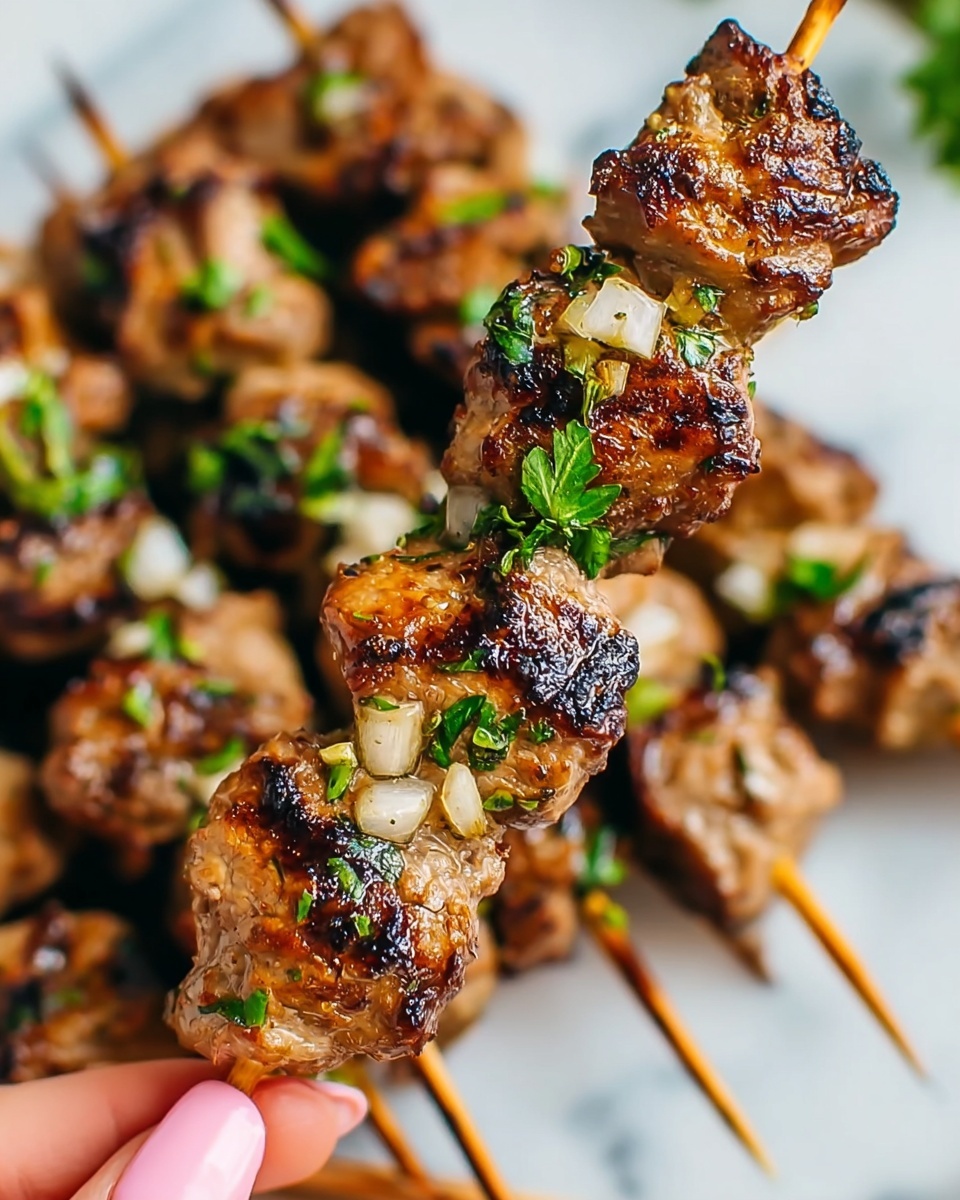 Air Fryer Garlic Parmesan Chicken Skewers Recipe - Recipe Image