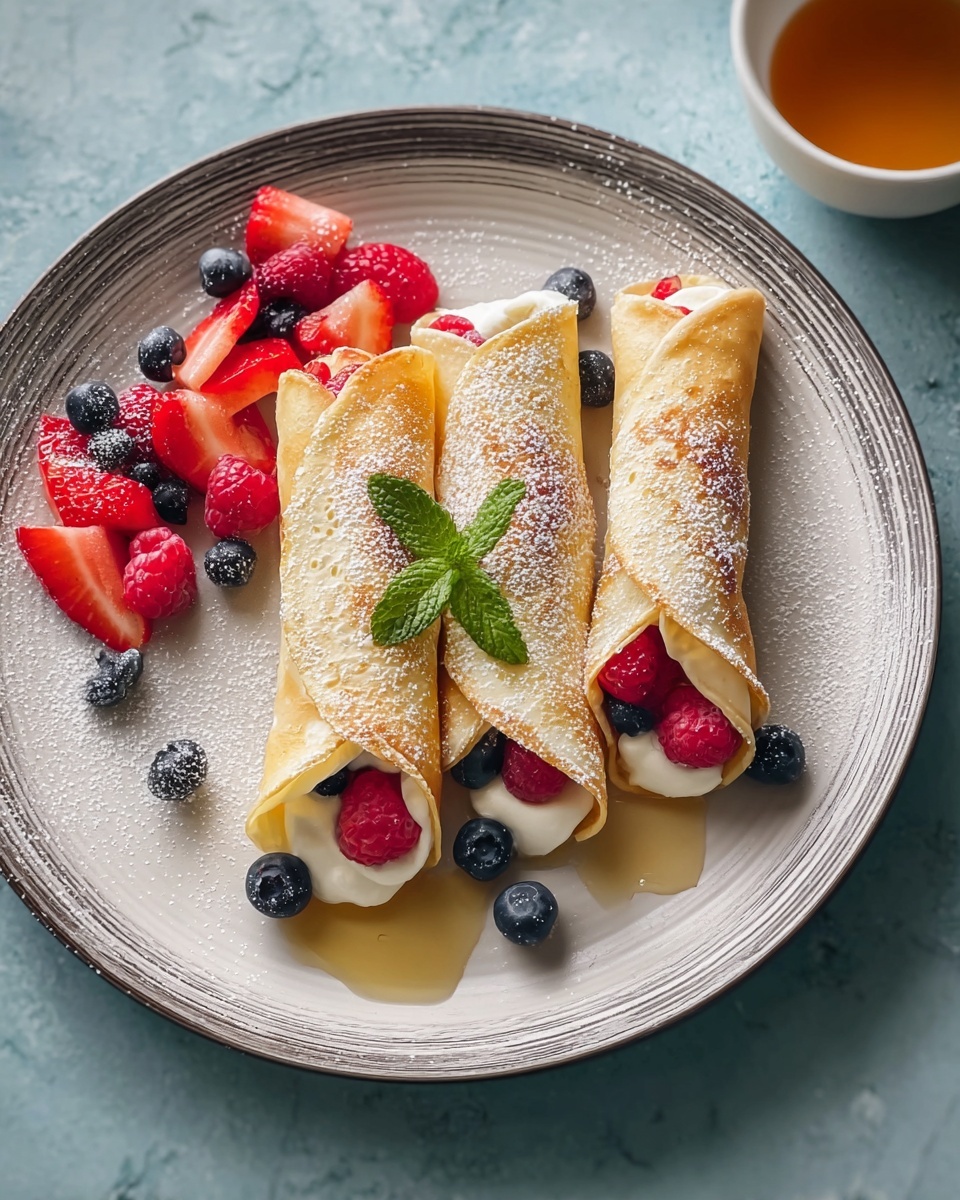 French Toast Roll-Ups with Cream Cheese and Fresh Berries Recipe - Recipe Image