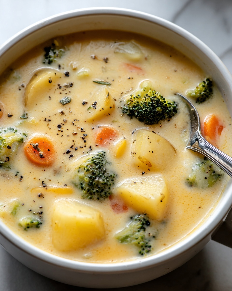 The Best Broccoli Potato Cheese Soup Recipe - Recipe Image