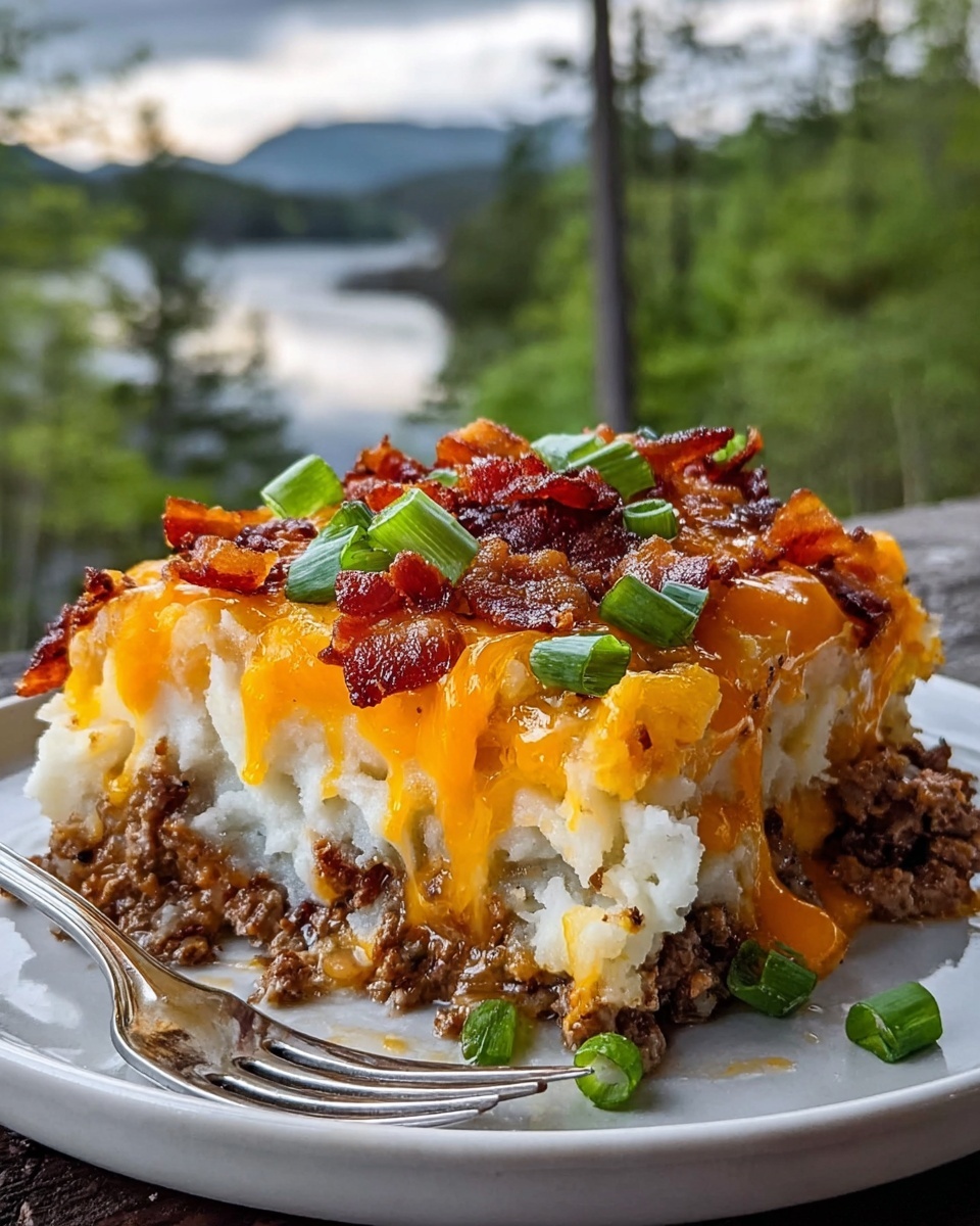 Cheesy Loaded Meatloaf Casserole Recipe - Recipe Image
