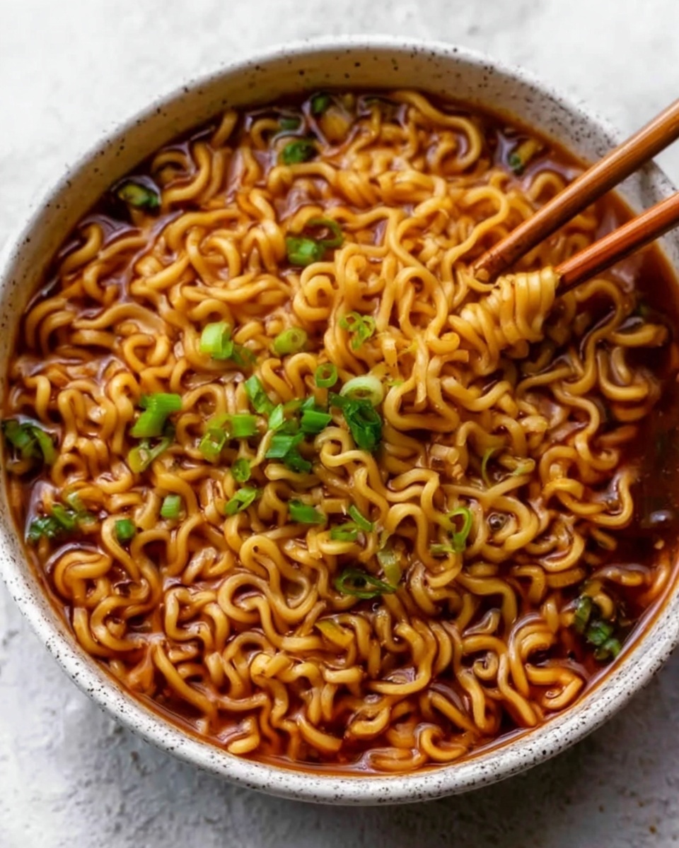Saucy Ramen Noodles with Tofu and Veggies Recipe - Recipe Image