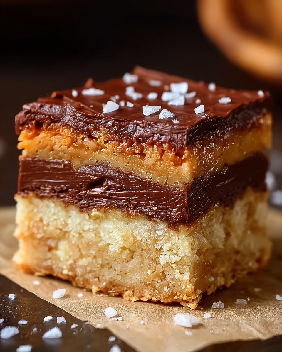 Nutella Stuffed Salted Caramel Blondies Recipe - Recipe Image