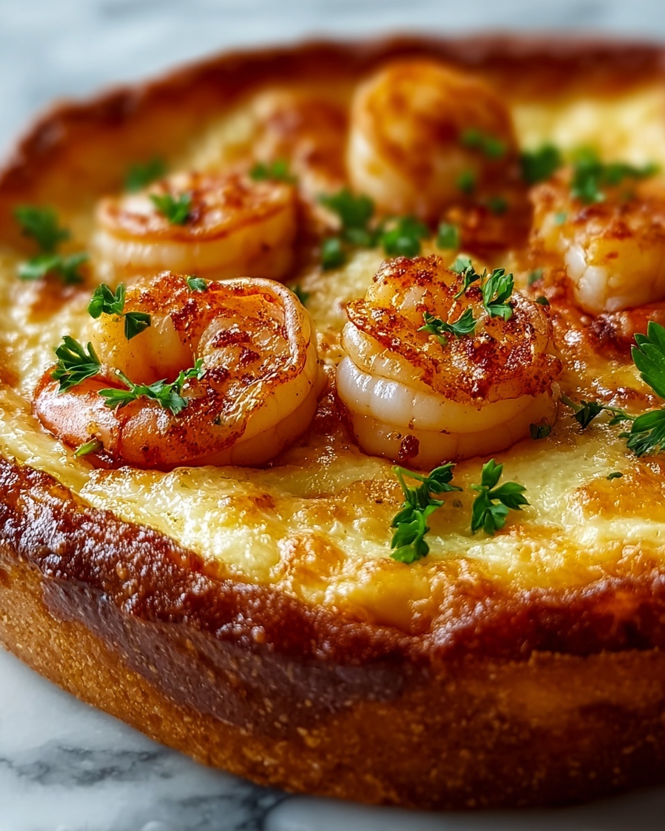 Cheesy Garlic Shrimp Bread Bowl Recipe - Recipe Image
