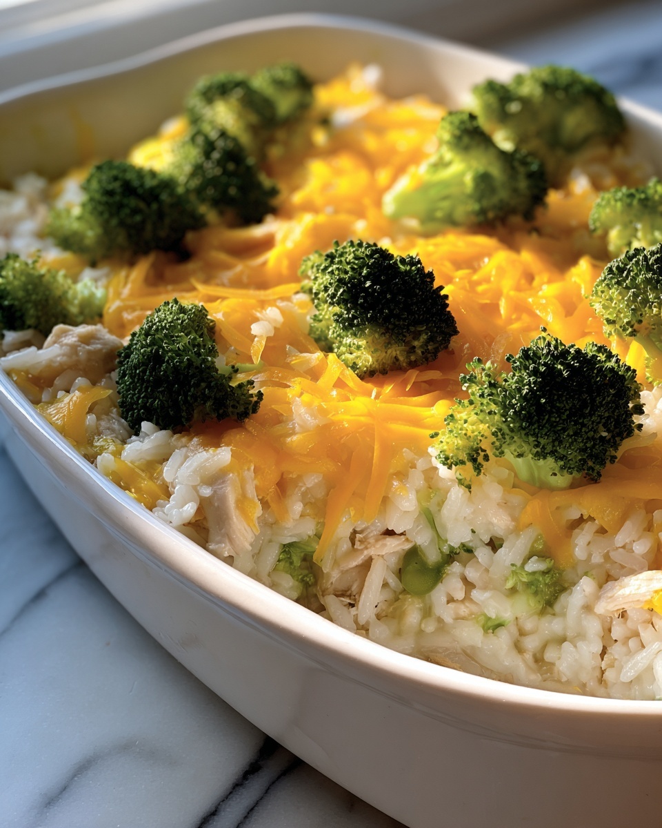 Easy Cheesy Chicken Broccoli Rice Casserole Recipe - Recipe Image