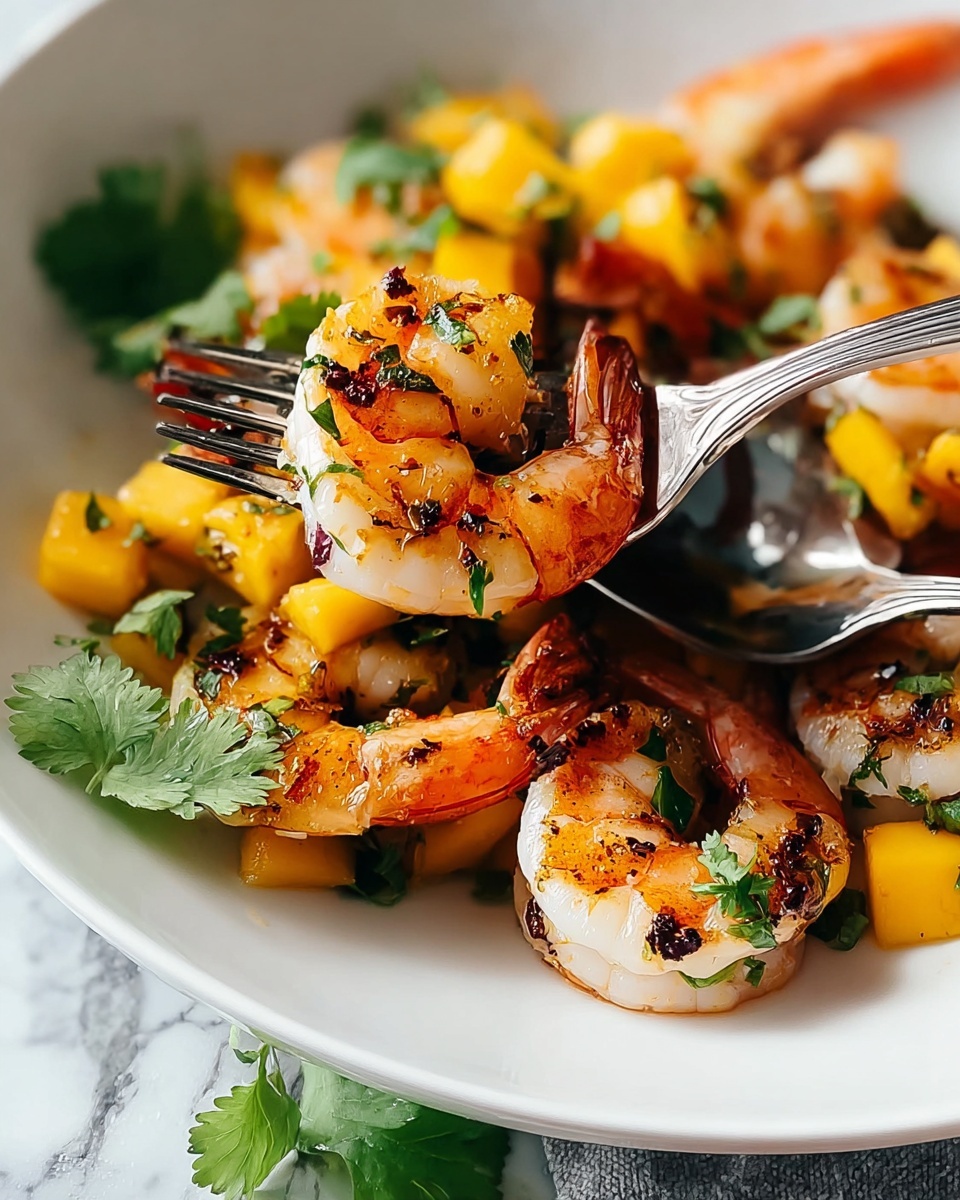 Chilli Lime Prawns with Tangy Mango Salsa Recipe - Recipe Image