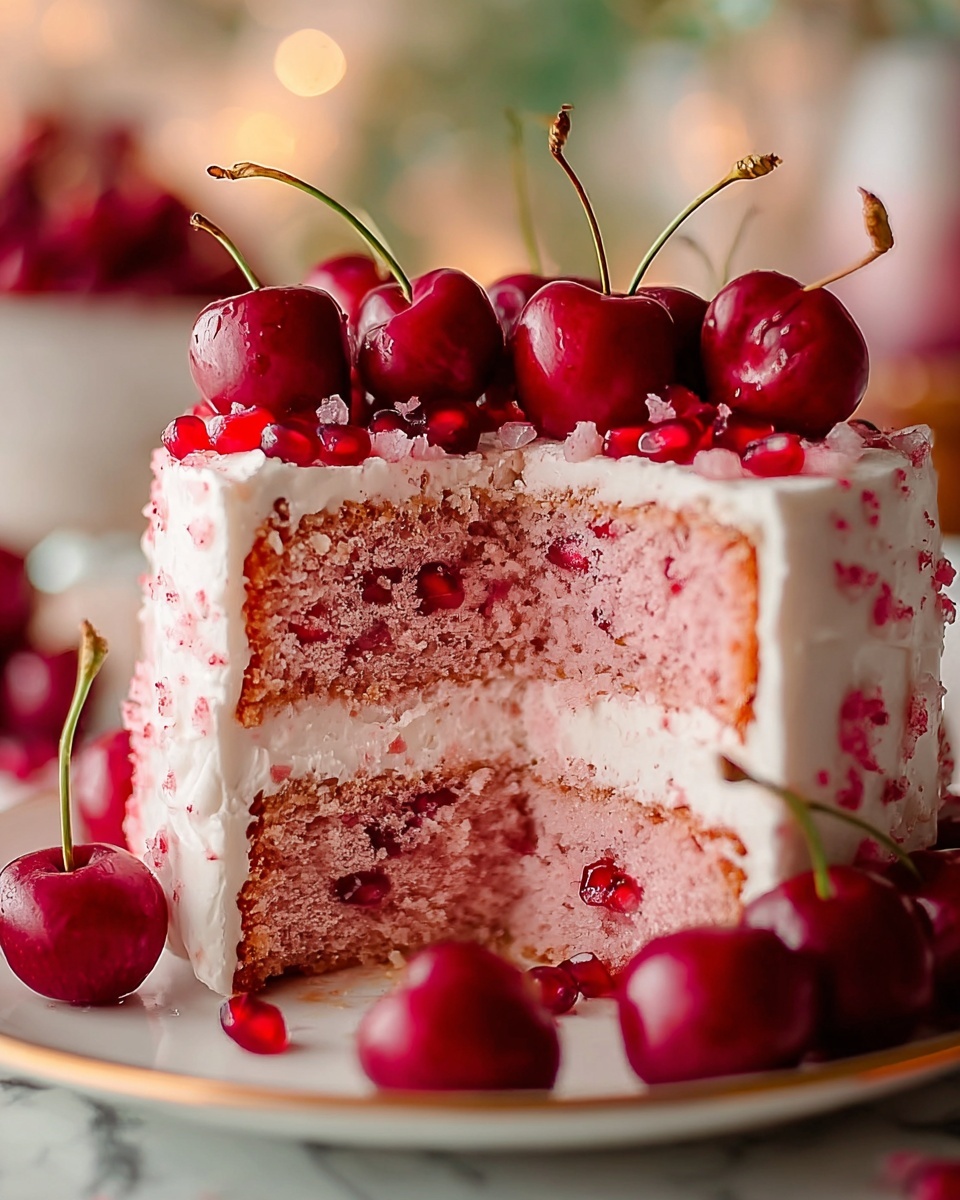 Cherry Cake with Cherry Cream Cheese Frosting Recipe - Recipe Image