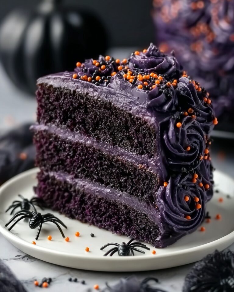 Spooky Black Velvet Halloween Cake Recipe