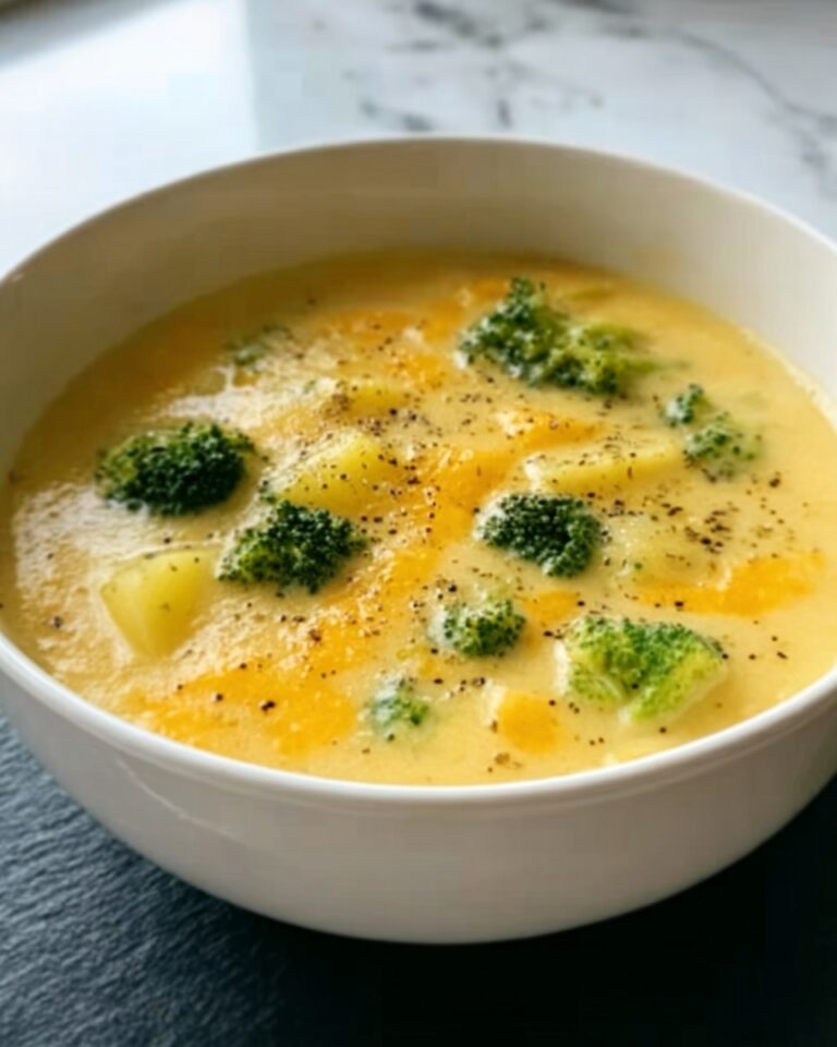 Crockpot Potato Broccoli Cheddar Soup Recipe