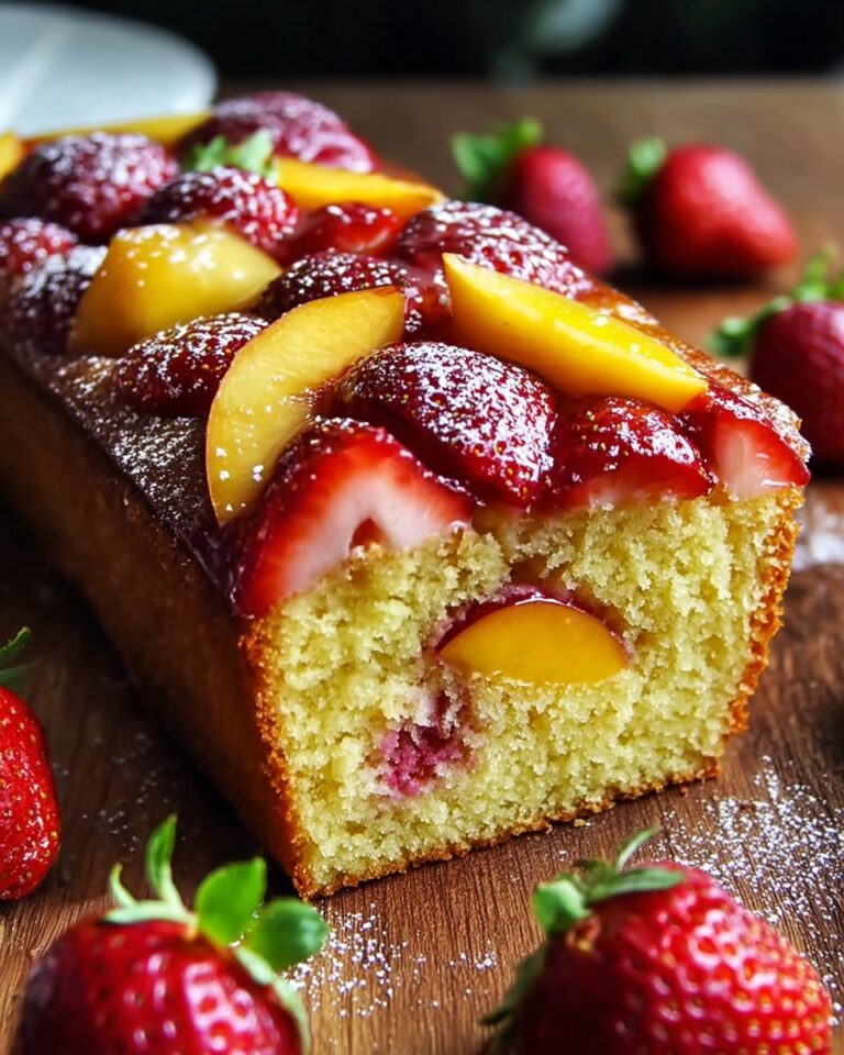 Refreshing Strawberry Peach Loaf Cake Recipe