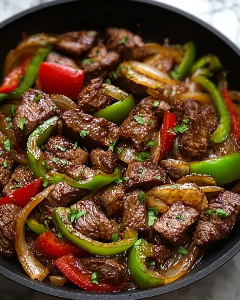 Sizzling Pepper Steak with Onions Recipe