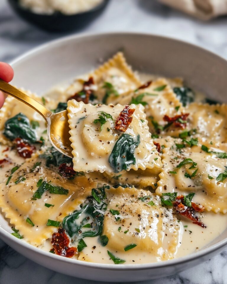 Creamy Tuscan Ravioli Recipe