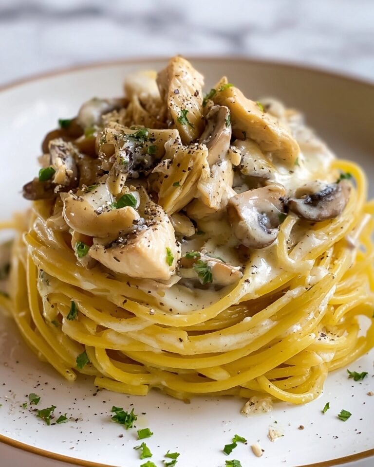 Creamy Chicken & Mushroom Dream Spaghetti Recipe