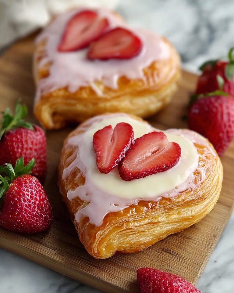 Strawberry Cream Cheese Heart Danishes Recipe