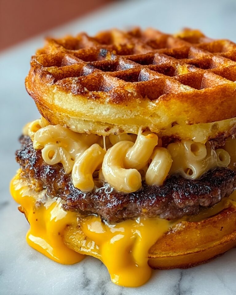 Macaroni and Cheese Waffle Cheeseburger Recipe