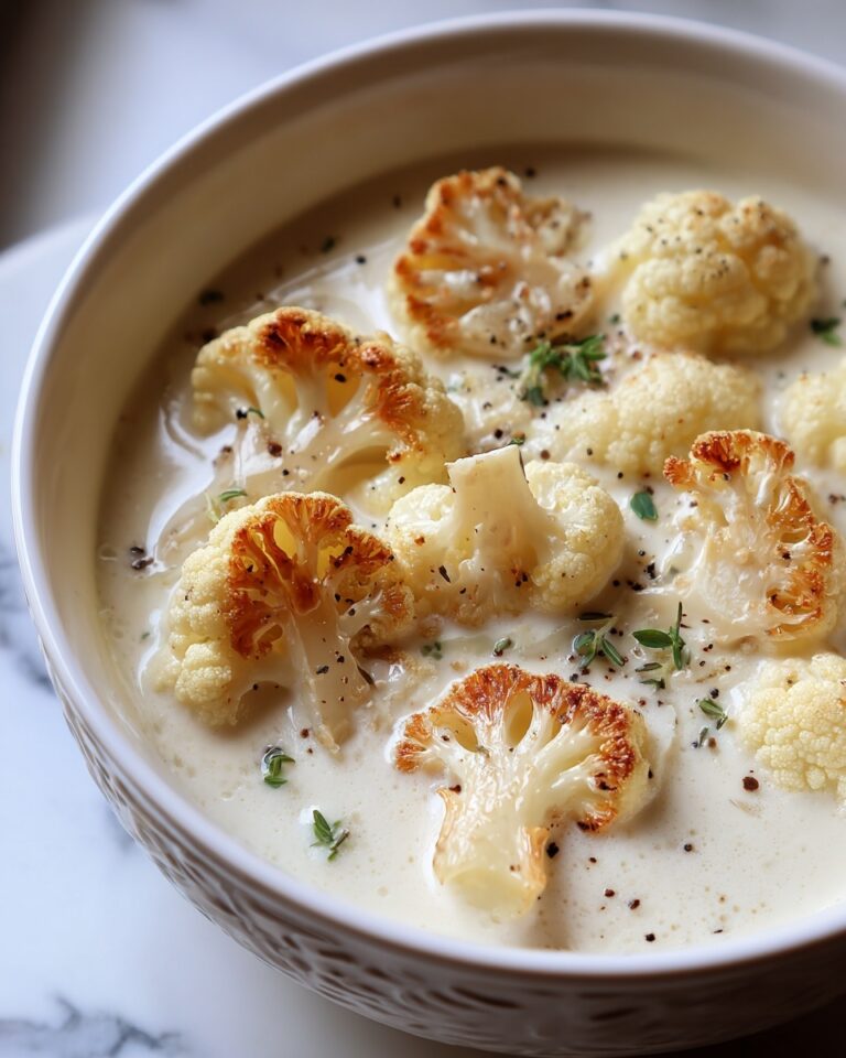 Cheddar Cauliflower and Roasted Garlic Soup Recipe