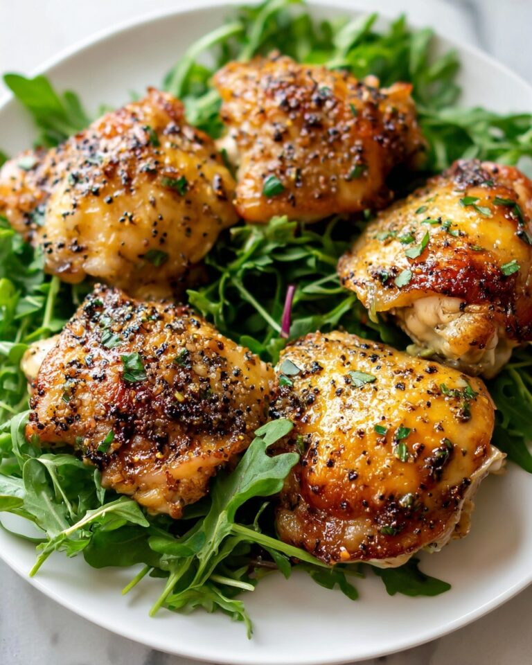 Oven Baked Chicken Thighs with Honey Mustard Glaze Recipe