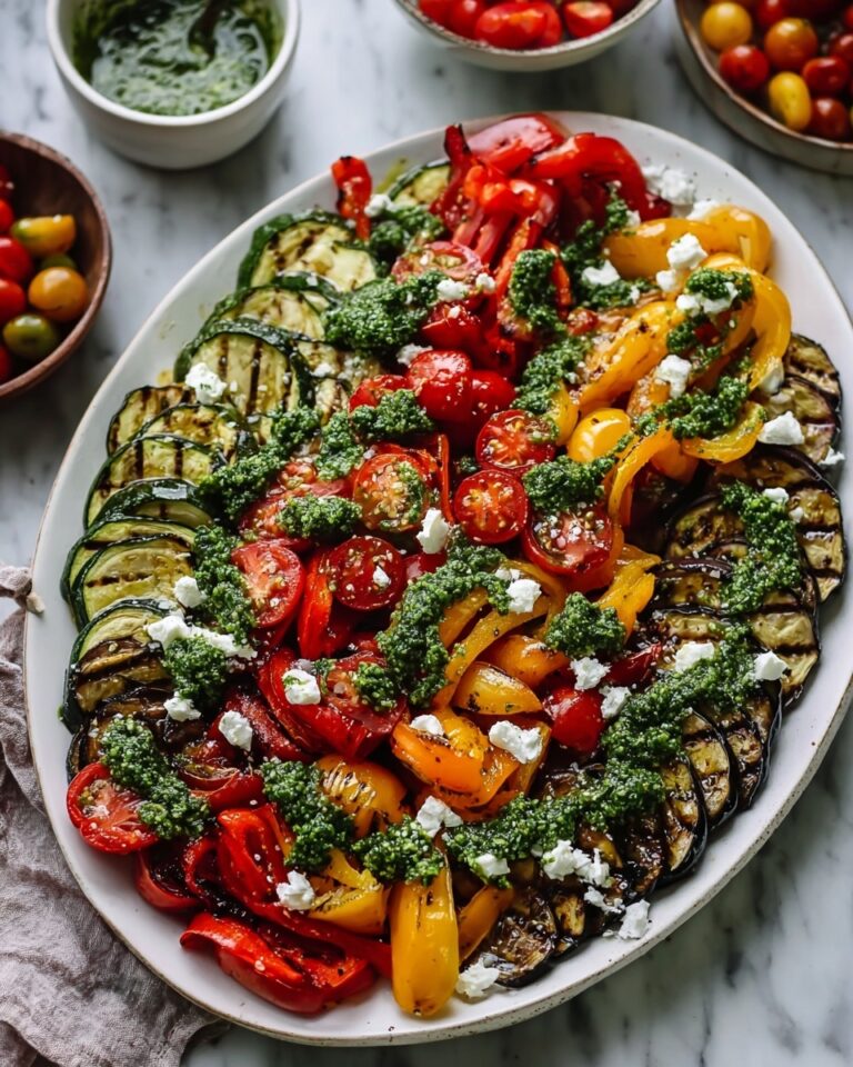Summer Roasted Vegetable and Farro Salad with Chimichurri Dressing Recipe