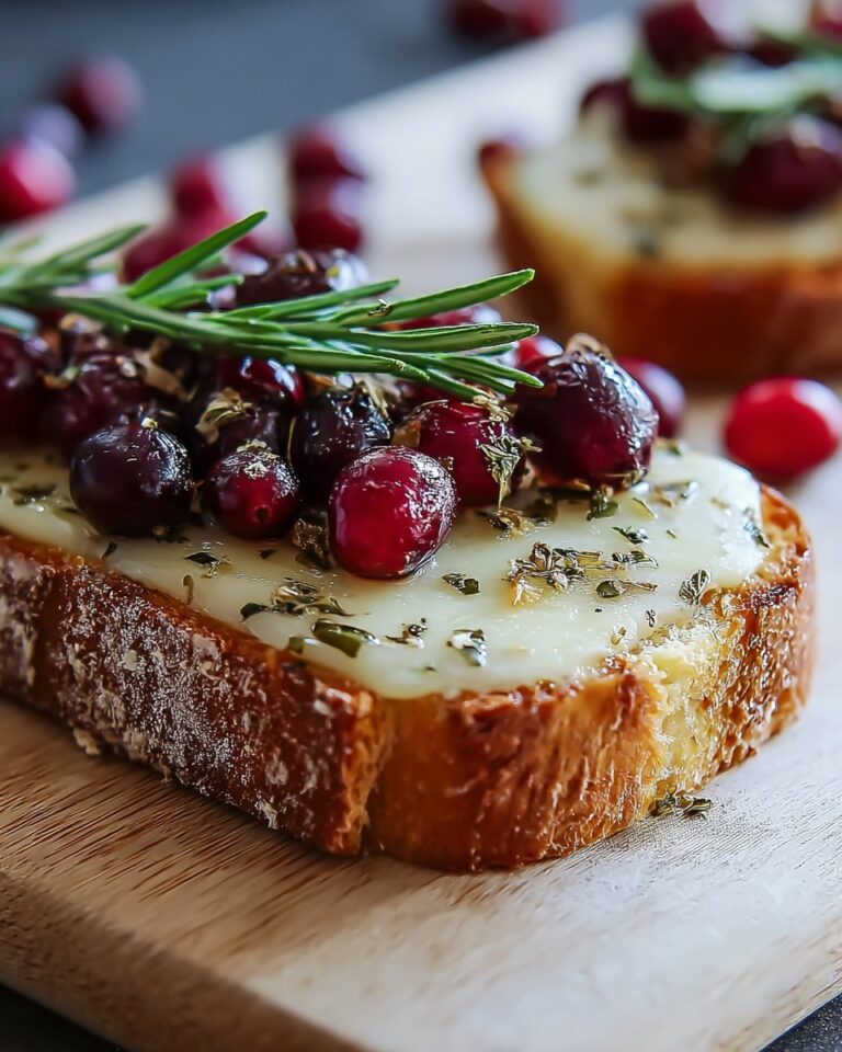 Crispy Crostini with Balsamic Roasted Cranberries and Creamy Brie Recipe