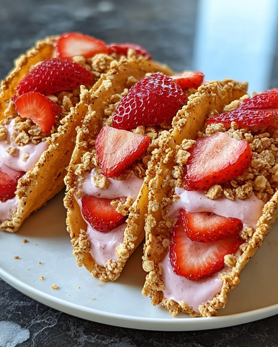 Strawberry Crunch Cheesecake Tacos Recipe - Recipe Image