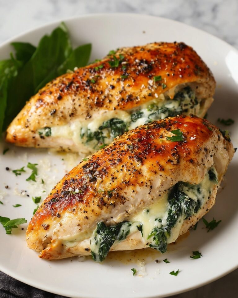 Cheesy Spinach Stuffed Chicken Breasts Recipe