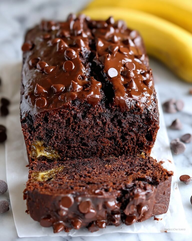 Chocolate Banana Bread with Chocolate Chips Recipe