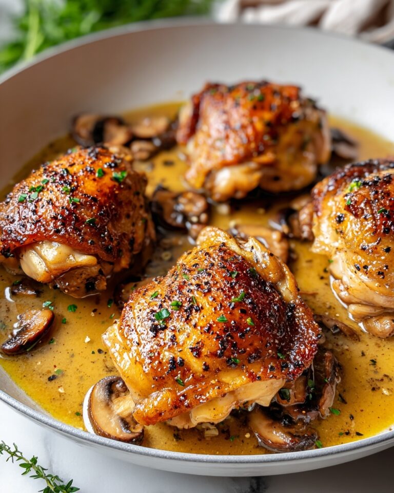 Crispy Skillet Chicken Thighs with Herbs and Garlic Recipe