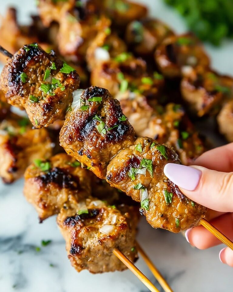 Air Fryer Garlic Parmesan Chicken Skewers Recipe