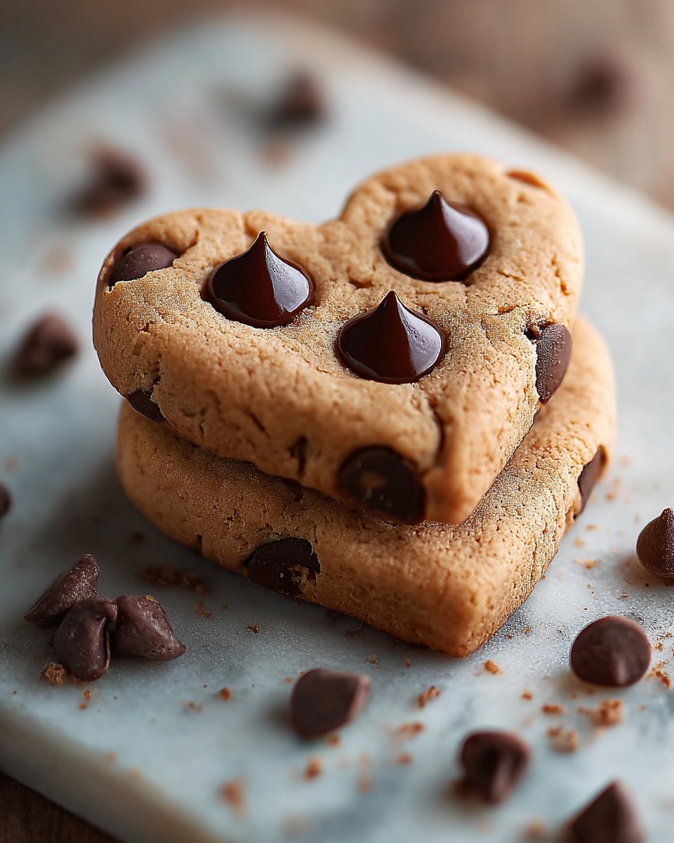 Heart-Shaped Chocolate Chip Cookies Recipe - Recipe Image