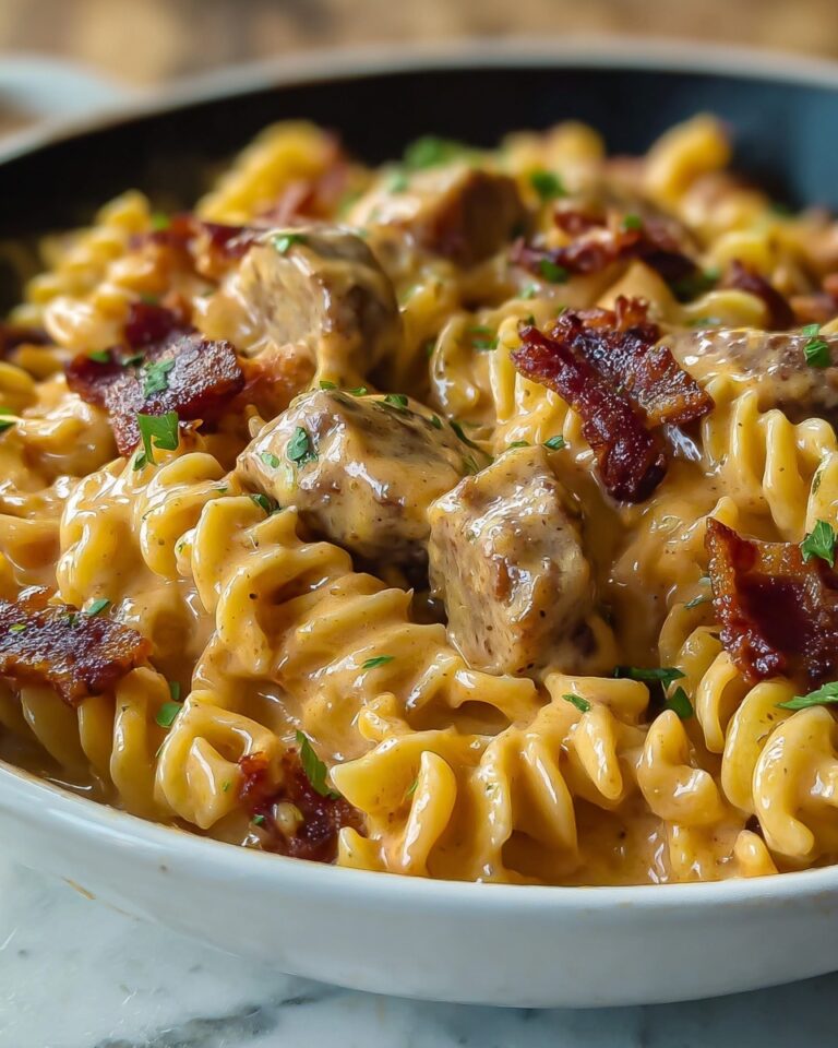 One-Pot Smoky Cheddar Ranch Chicken and Sausage Pasta Recipe