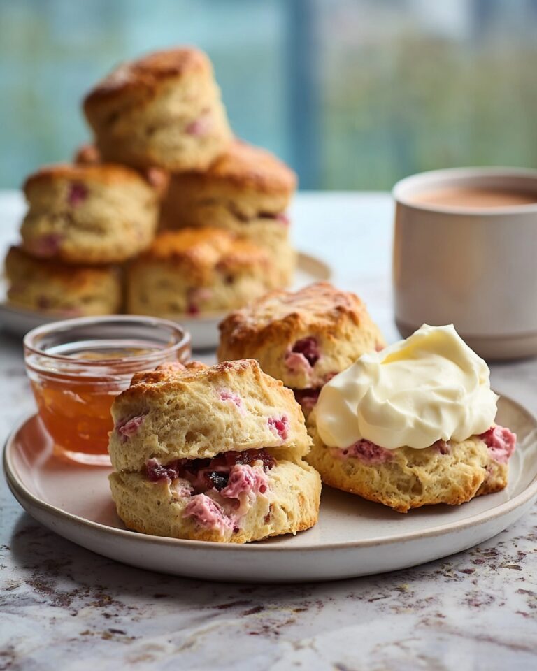 Rhubarb & Custard Scones Recipe