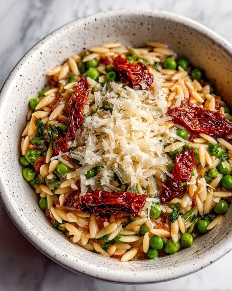 Spring Vegan Orzotto with Sun-Dried Tomato Basil Pesto and Asparagus Recipe