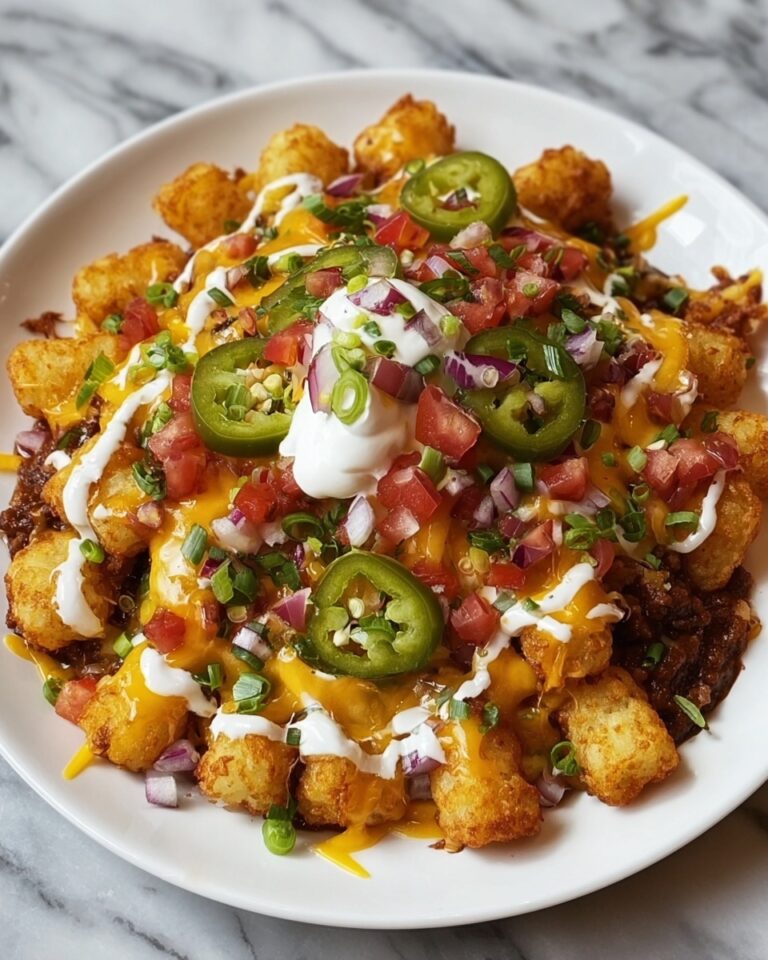 Loaded Cowboy BBQ Tater Tot Nachos Recipe