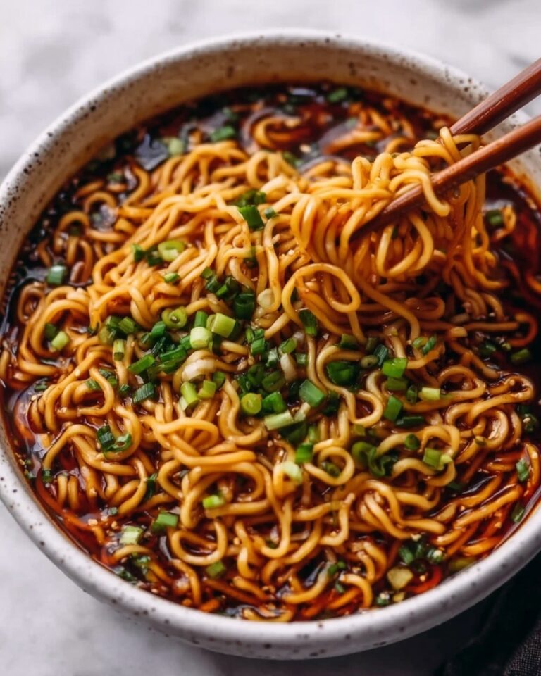 Saucy Ramen Noodles with Tofu and Veggies Recipe