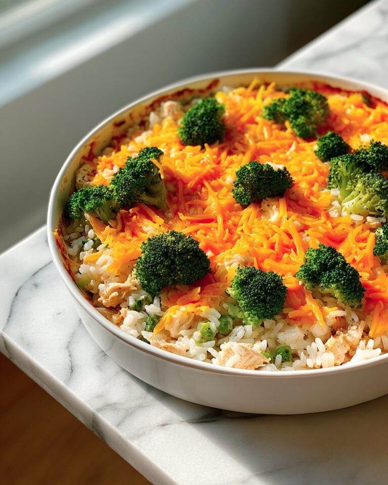 Easy Cheesy Chicken Broccoli Rice Casserole Recipe