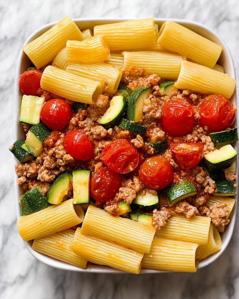 Rigatoni with Sausage, Tomatoes, and Zucchini Recipe