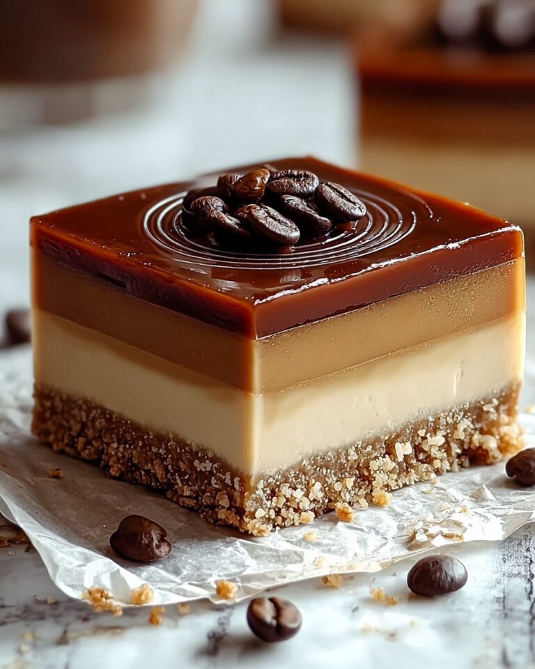 Elegant Coffee Caramel Cheesecake Bars Recipe