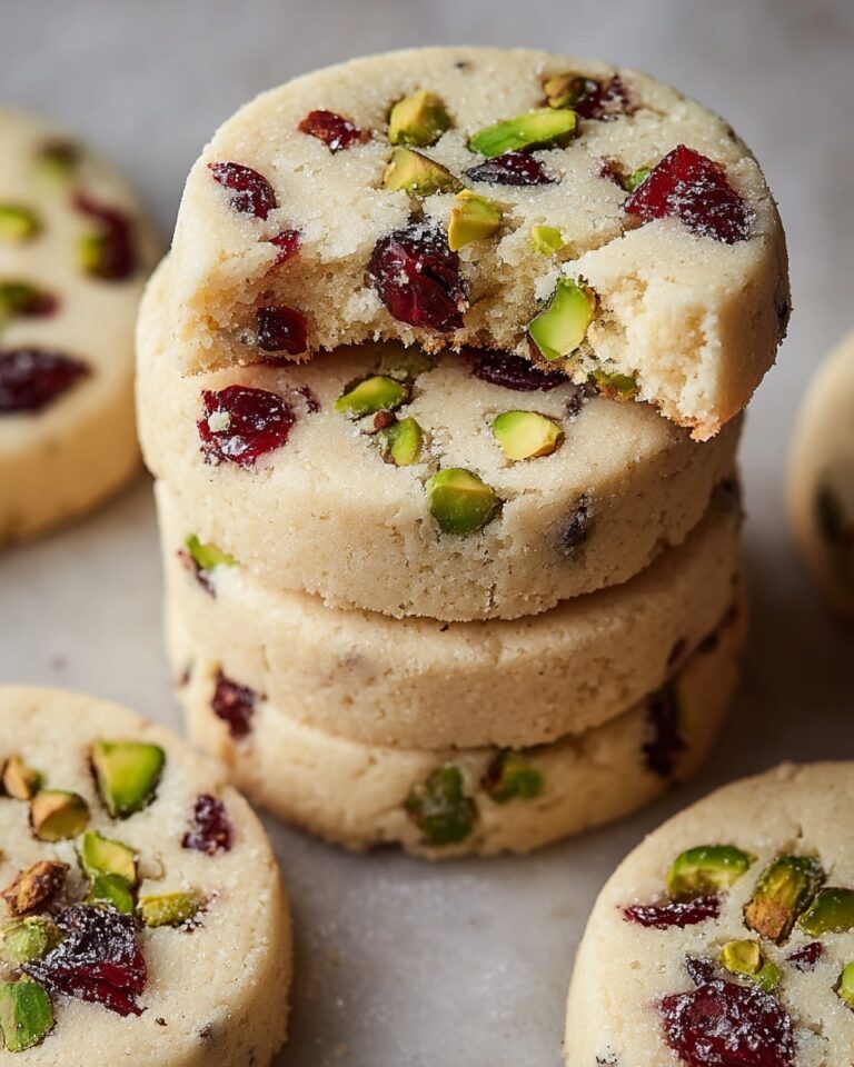 Cranberry Pistachio Shortbread Cookies Recipe