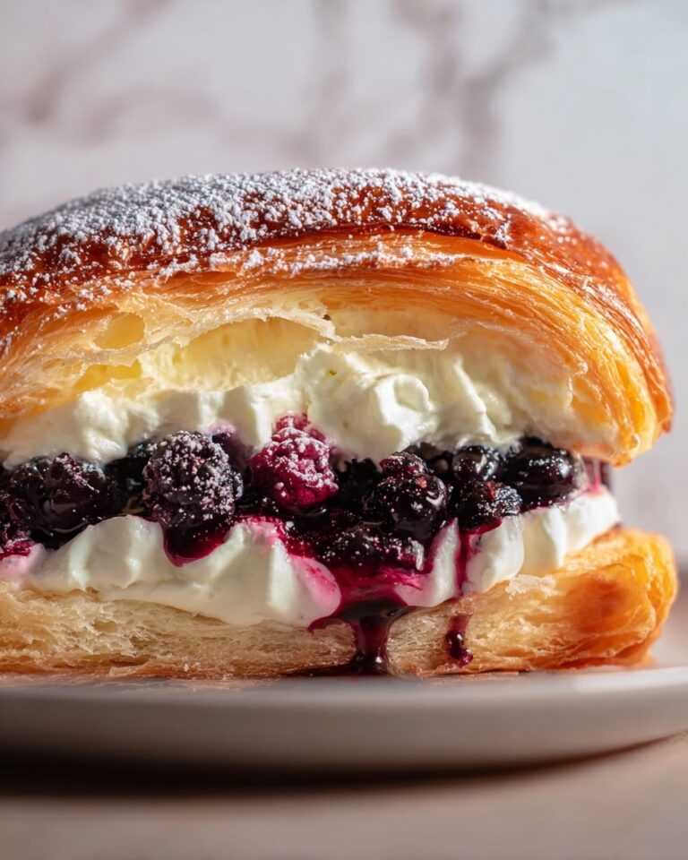 Berries and Cream Filled Croissants Recipe