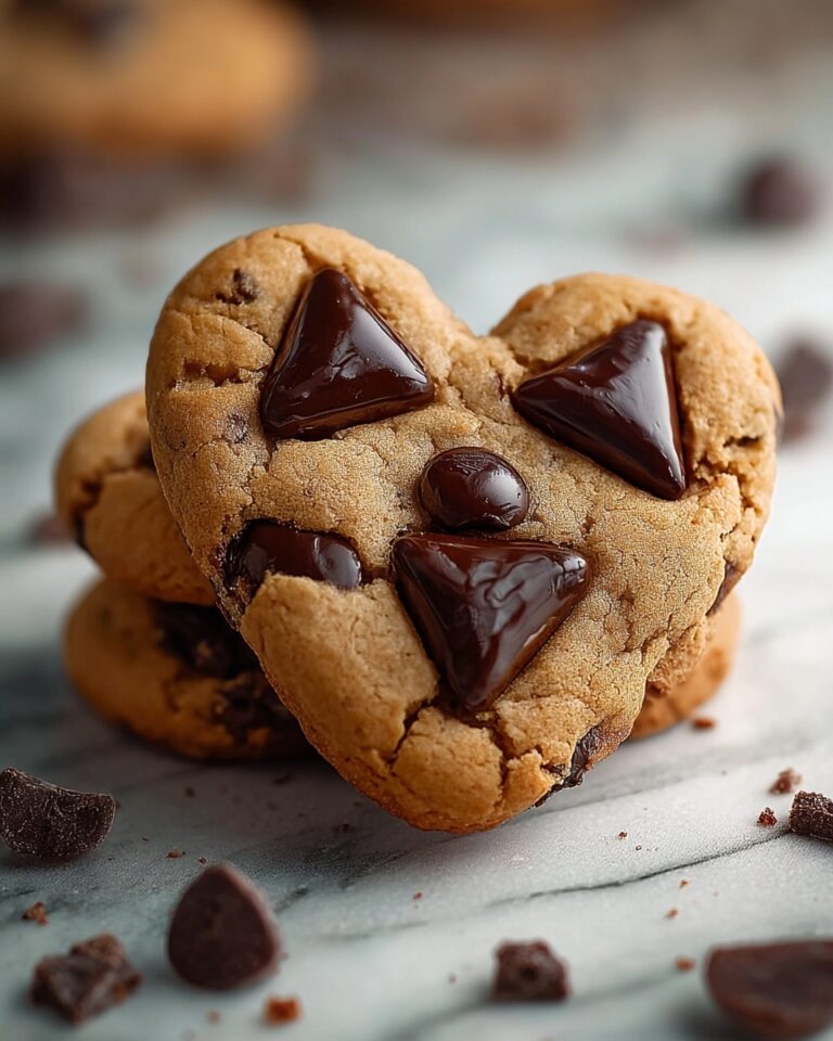 Heart-Shaped Chocolate Chip Cookies Recipe