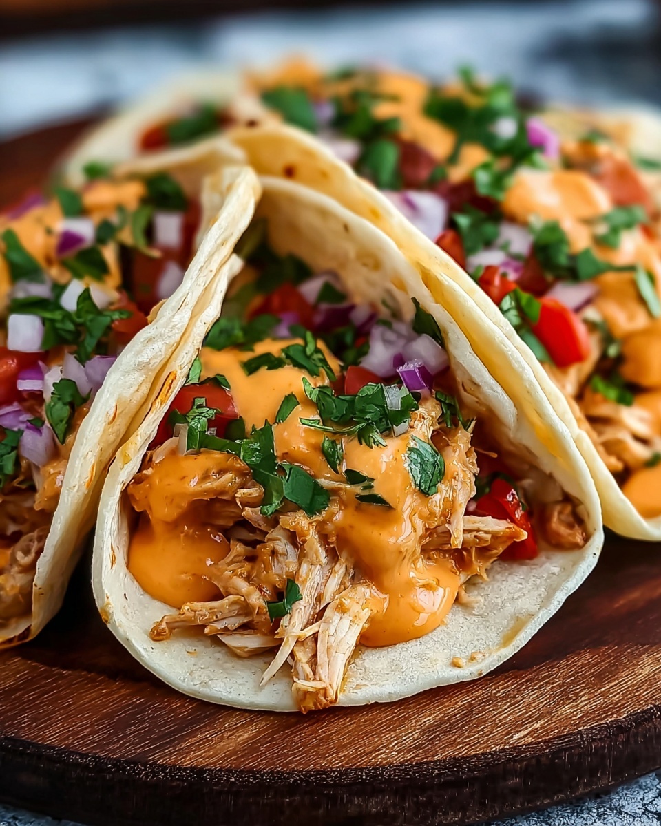 Queso Chicken Tacos Recipe - Recipe Image