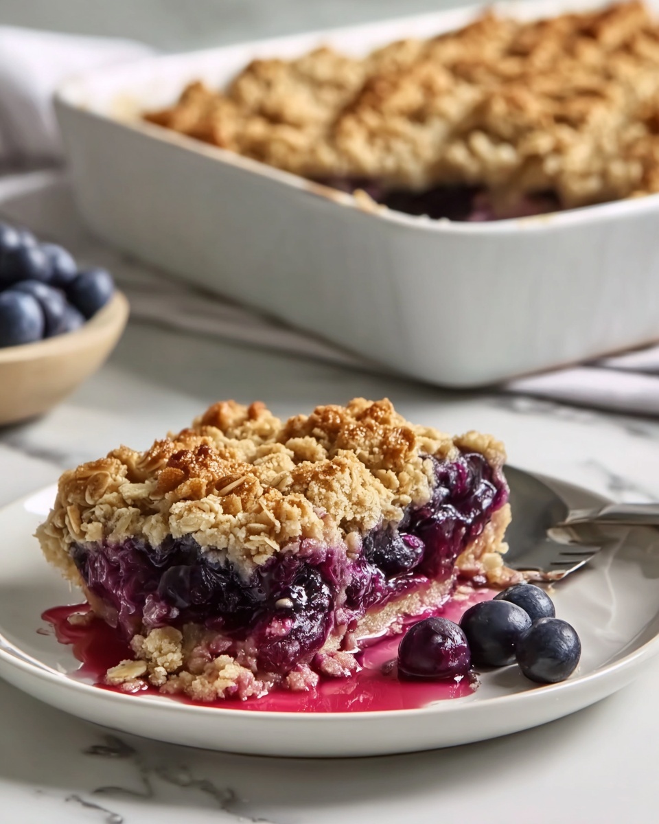 Overnight Blueberry Baked Oatmeal Crisp Recipe - Recipe Image
