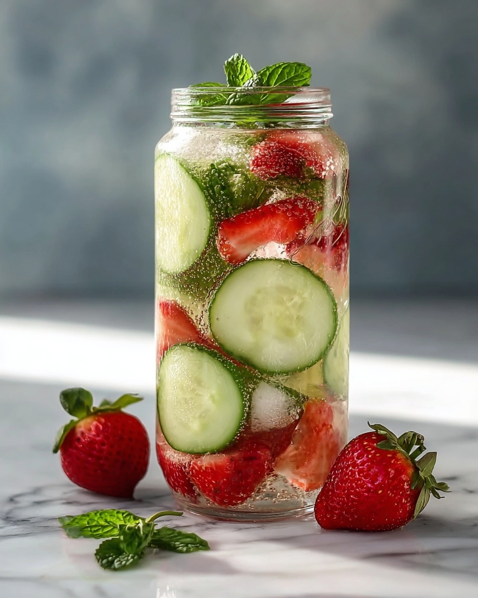 Strawberry Cucumber Lime Infused Water Recipe - Recipe Image