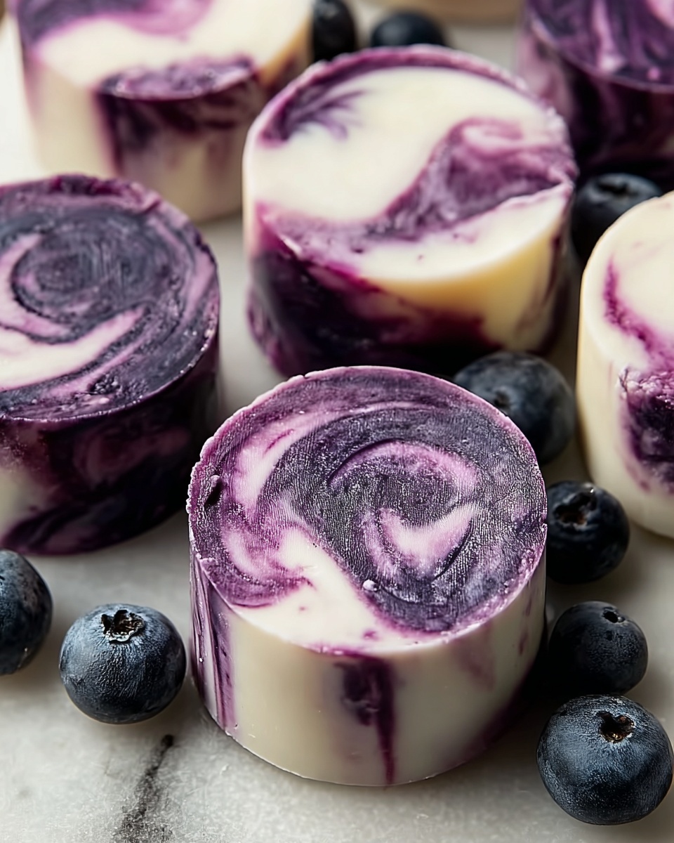 Blueberry Swirl Yogurt Bites Recipe - Recipe Image