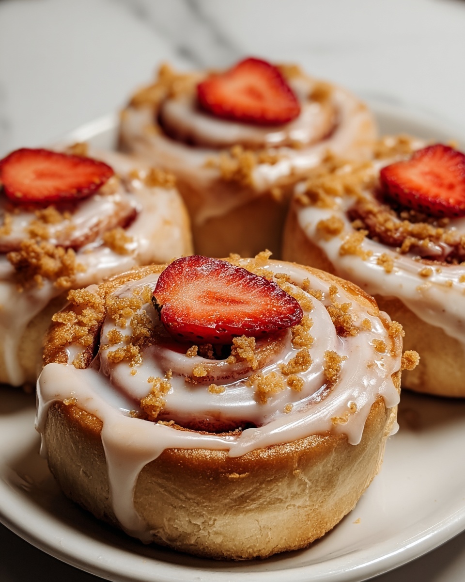 Strawberry Cheesecake Cinnabon Rolls Recipe - Recipe Image